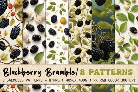 Blackberry Bramble Seamless Patterns: Elevate Your Visual Projects