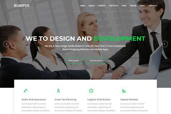 Bumper Material Design Agency Template: A Design Asset Deep Dive