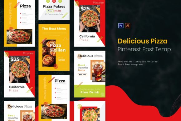 Delicious Pizza: A Pinterest Template for Your Brand
