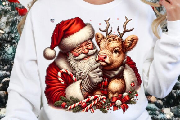 Enchanting Holiday Designs with a Festive Highland Cow