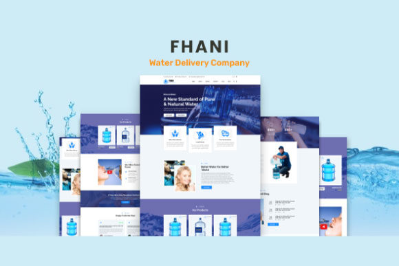 Fhani: A Clean Website Template for Modern Water Brands