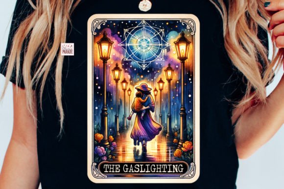 Gaslighting Tarot Card PNG Strong Mama: Bold Design for Real Talk