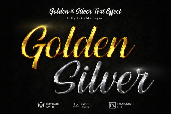 Golden and Silver PSD Text Style Effect: Instant Luxury for Your Designs