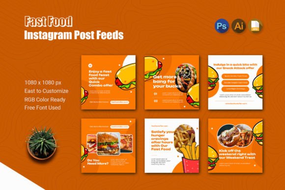 Grab Attention with a Fast Food Instagram Post Template