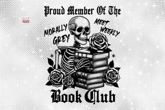 Morally Grey Book Club PNG Skeleton: Your New Favorite Design Asset