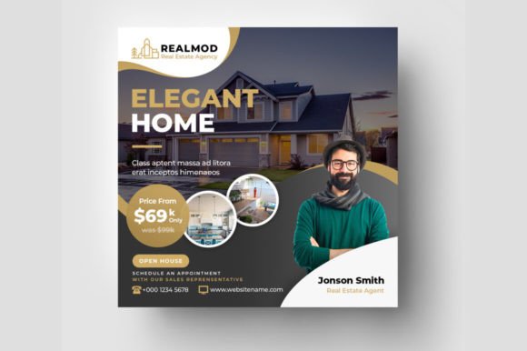 Real Estate Social Media Banner Template: Instant Visual Impact