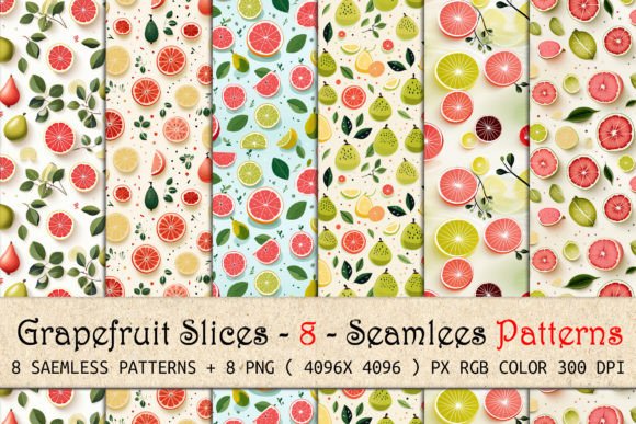 Refreshing Your Brand with Grapefruit Slices Seamless Patterns