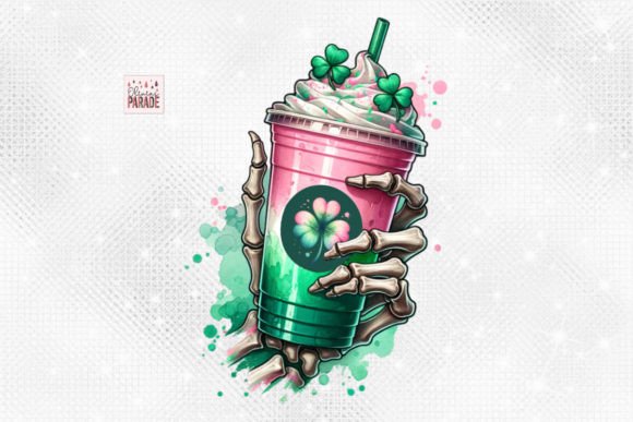 St. Patrick's Day Skeleton Iced Coffee: Your Instant Design Fix