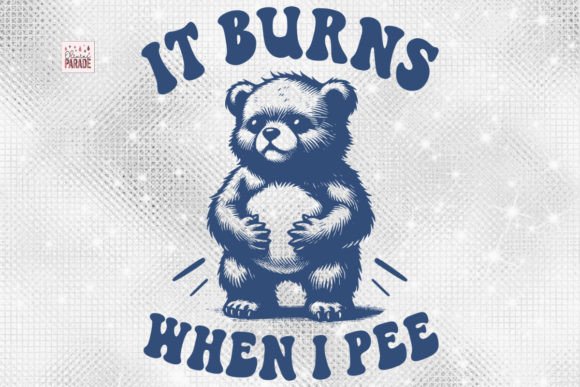 Teddy Bear Sketch PNG: Cystitis Burns Design for Creative Projects