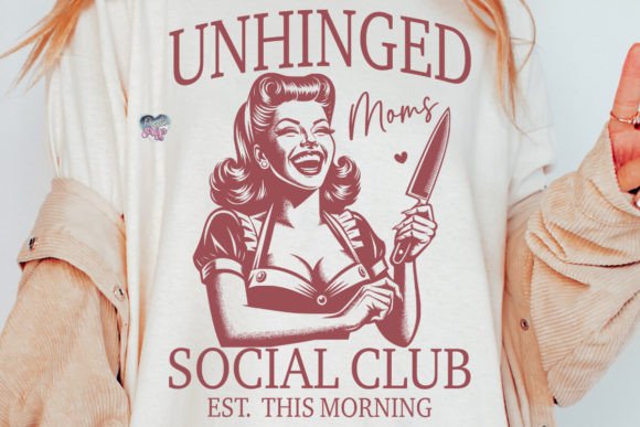 Unhinged Mom Social Club PNG Crazy Mama: Bold Designs for Modern Brands