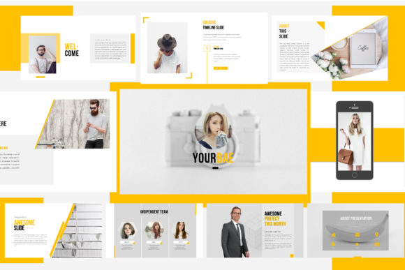 YOURBAE Powerpoint Template: A Minimalist Approach to Modern Presentations